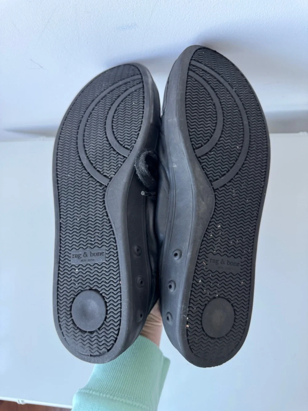 Rag & Bone Standard Issue Leather Sneaker Black Excellent Condition Size 44